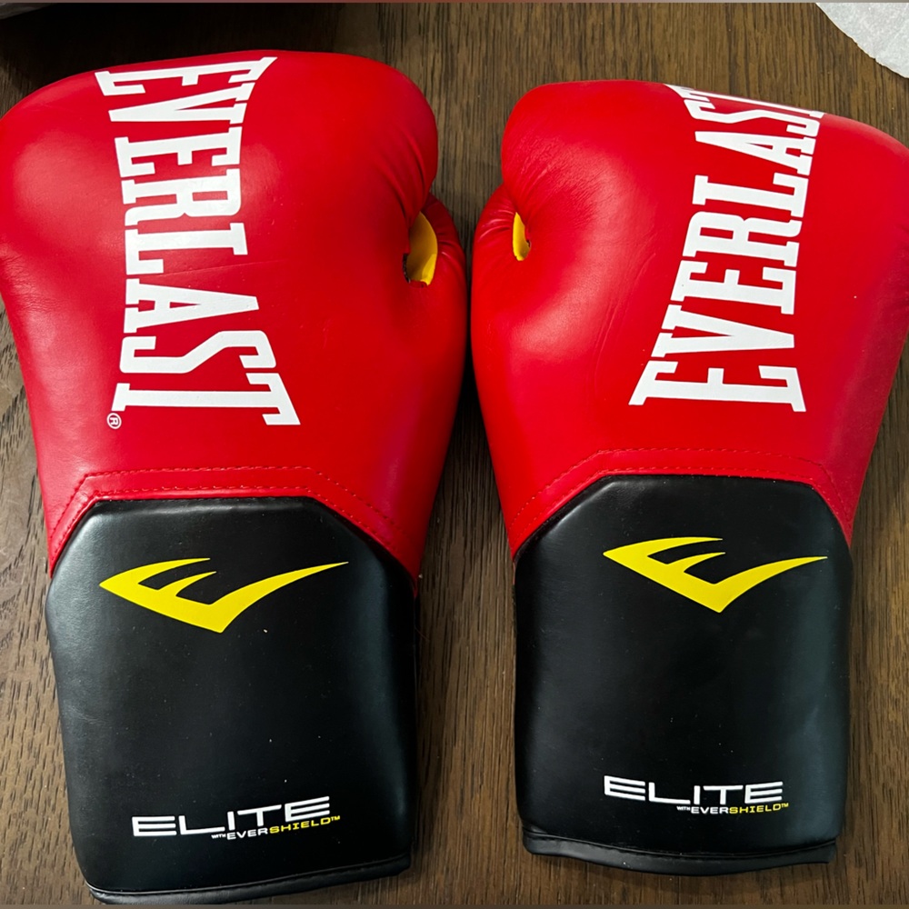 Everlast Red and Black Elite Boxing Gloves
